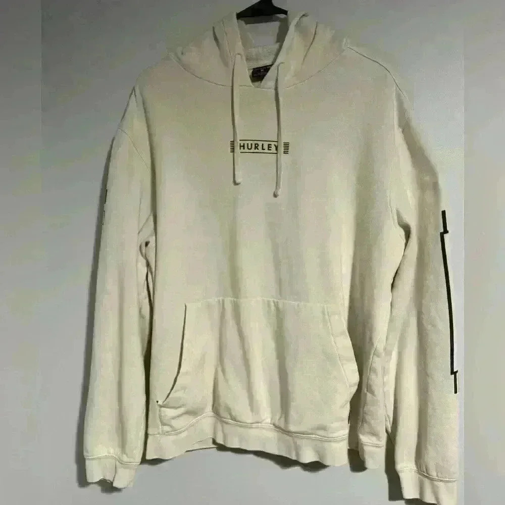 Men’s XL Hurley hoodie cream color EUC